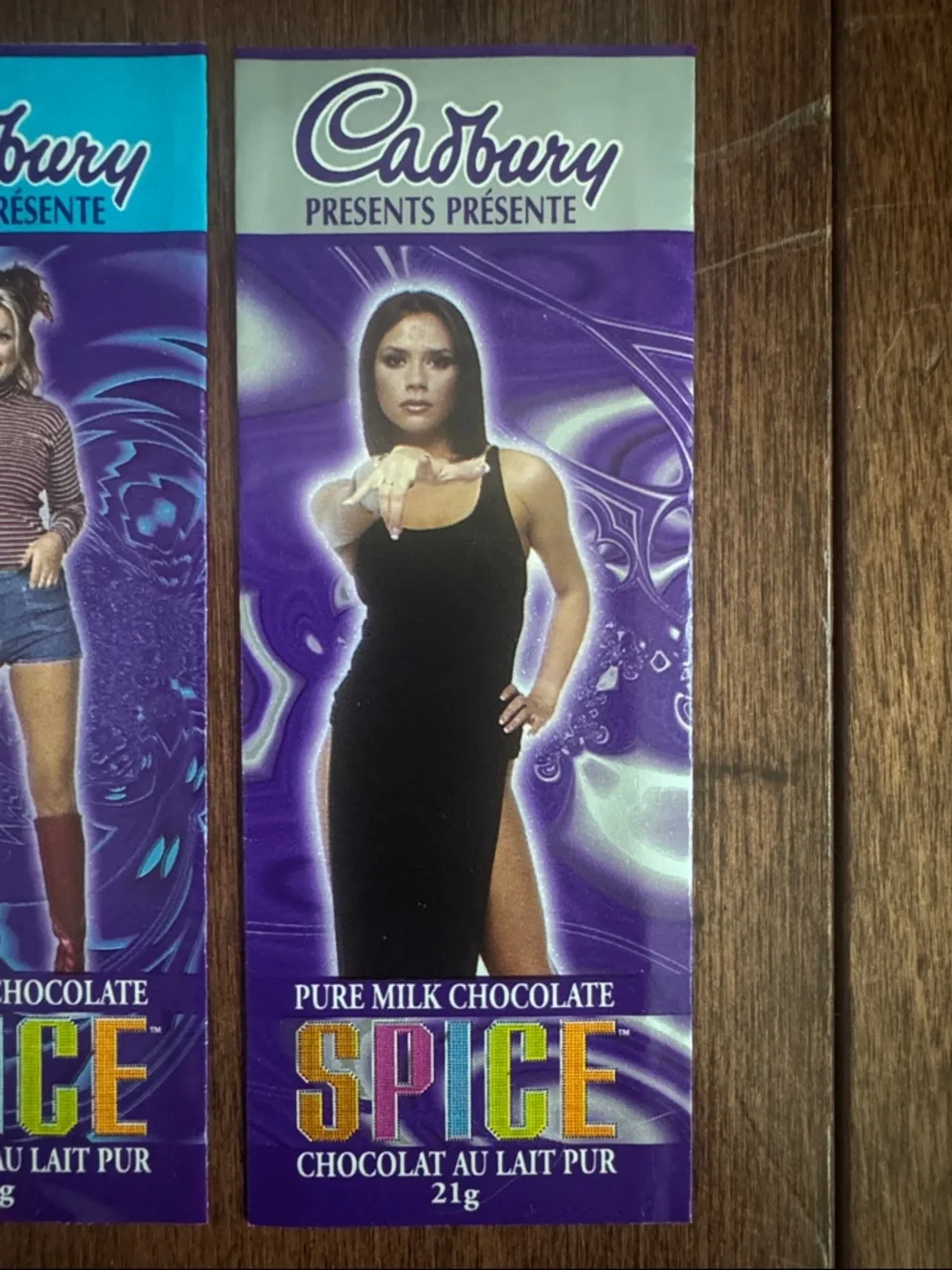 A Complete Set + 1 of 6 Cadbury Spice Girls Chocolate Wrappers - Picture 6 of 9